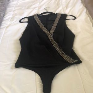 Bebe beaded bodysuit